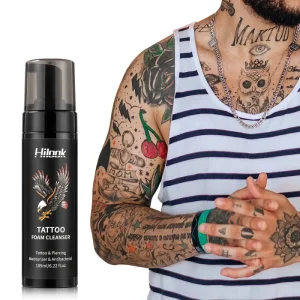 Private Label Cleansing Antibacterial Organic Ingredients Non Irritating Solution Tattoo Mousse Cleanser for Tattoo Aftercare