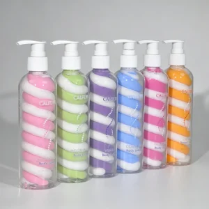 Private Label Collagen Body Lotion Moisturizing Anti Aging Body Cream Spiral Marshmallow Ice Cream Design Daily Skin Care