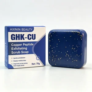 Private Label Copper Peptide Exfoliating Body Cleansing Soap Moisturizing Whitening Bar Soap for Acne-Prone Skin