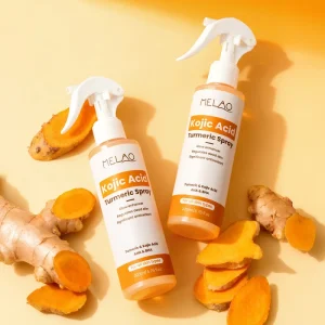 Private Label Cruelty Free Kojic Acid & Turmeric Dark Spot Correcting Body Spray for Knees Armpits Bikini Line