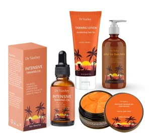 Private Label Custom Beauty Skin Care Product Tanning Lotion Set Natural Tanning Oil Accelerator Kit