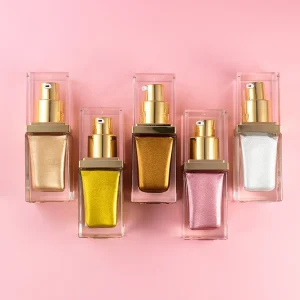 Private Label Custom Highlighter Makeup Glitter Body Glow Liquid Highlighter Cream Body Shimmer Oil