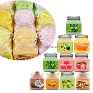 Private Label Custom Logo Natural Organic Exfoliating Whitening Moisturizing Whipped Scrub Fruit Sugar Body Scrub
