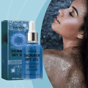 Private Label Custom Perfume Fragrance Body Shimmer Oil Natural Highlight Glitter Shimmering Body Oil