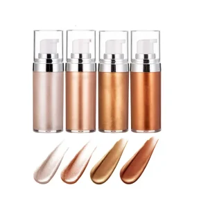 Private Label Custom Vegan Organic Highlighter Makeup Bronzer Skin Glow Waterproof Glitter Liquid Shimmer Moisturizing Body Oil
