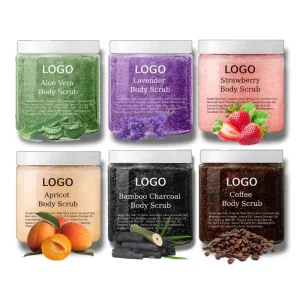 Private Label Customized Skin Exfoliating Coconut Lavender Fruit Sugar Butter Dead Sea Salt Bath Body Scrub Manufacturer