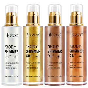 Private Label Face Body Tan Shimmering Moisturizing Oil Custom Logo Natural Waterproof Brown Gold Shimmer Body Oil