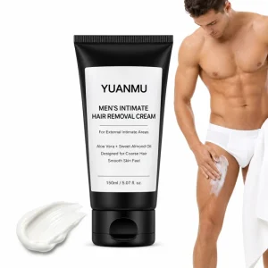 Private Label Gentle Herbal Depilatory Sensitive Skin Intimate Areas Painless Soothing Men Down Under Hair Removal Cream