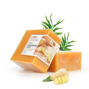 Private Label Ginger Essential Oil Soap Organic Moisturize Brighten Skin Texture Custom Logo Low MOQ 100pcs