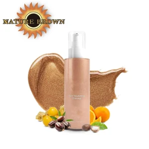 Private Label Golden Body Tanning Oil with Vegan Ingredients Sun Tan Shimmer Mousse Cream