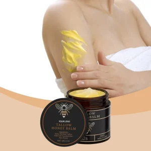 Private Label Grass Fed Beauty Skin Care Products Beef Tallow and Honey Moisturizing Skincare Face Body Moisturizer Cream Balm