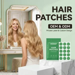 Private Label Hair Patch Factory OEM ODM Hair Support Customized Shapes Colors Natural Transdermal Patch