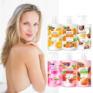 Private Label Korean Skin Lightening Body Lotion for Black Skin Vitamin C Retinol AHA BHA Vegan Hyaluronic Acid for Lightening