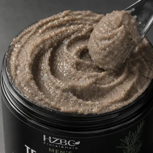 Private Label Men’s Tea Tree Body Scrub Anti Bacne Exfoliator for Back Chest Oil Control Small Batch OEM for Brand Owners