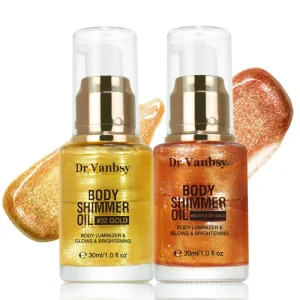 Private Label Moisturizing Body Shimmering Oil Body Glow Shimmer Oil Natural Organic Body Oil