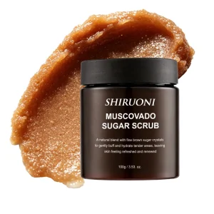 Private Label Muscovado Sugar Scrub Removes Dead Skin Restores Glow Vitamin E Exfoliating Body Hand and Foot Scrub