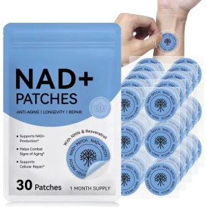 Private Label NAD+ Patches Transdermal Delivery NMN Resveratrol Anti Aging Energy Boost Skin Repair Supplement