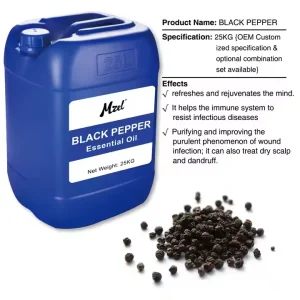 Private Label Natural Black Pepper Essential Oil for Aromatherapy Diffusers Humidifiers