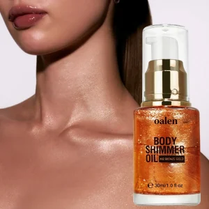 Private Label Natural Organic Shimmer Body Oil Long Lasting Moisturizing Glow Illuminating Body Oil Custom