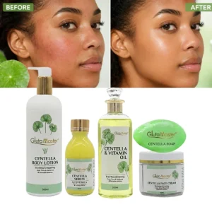 Private Label Natural Organic Skincare Set Soothing Repairing Even Tone & Radiance & Centella Asiatica Lightening Skin Care Set