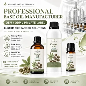 Private Label Natural Pure Castor Base Oil Bulk Supply Hair Growth SkinCare Massage Carrier Oil OEM ODM Body Cosmetic Castor Oil