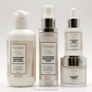 Private Label Natural Set L Glutathione Vitamin C Arbutin Collagen Brightening Moisturizing Women Face Skin Care Kit
