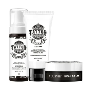 Private Label Natural Tattoo Lotion Balm Cream Brightener Soap Soothing Lotion Complete Set Tattoo Aftercare Kit