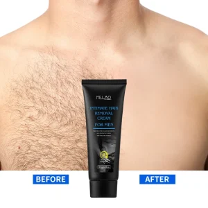 Private Label Non Irritating Men Intimate Body Hair Removal Cream Gentle Soothing Depilatory Cream for Groin Armpit Private Area