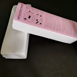 Private Label Non Woven Fabric Muslin Eyebrow Face Body Cold Hair Removing Paper Wax Strips