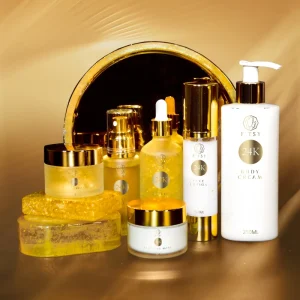 Private Label OEM 24k Gold Facial Kit Body Lotion Collagen Soap Bar Skin Care Set 8 in 1 for Firming