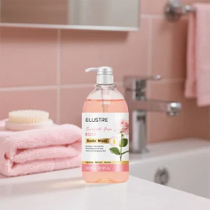 Private Label OEM Luxury Herbal Moisturizing & Whitening Rose Body Wash Sulfate Free for Dry Skin