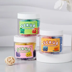 Private Label OEM Natural Whitening Sugar Body Scrub Exfoliator Organic Body Care Two-color square Body Scrub