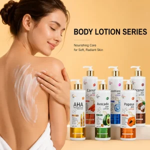 Private Label OEM ODM 500mL Body Lotion AHA Brightening Body Lotion Moisturizes Nourishes Fades Dry Flaky Body Care