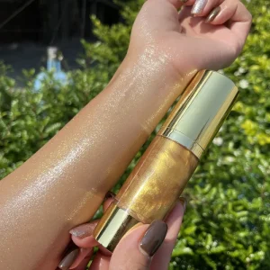 Private Label OEM ODM Vegan Long Lasting Glitter Vegan High Gloss Sexy Body Liquid Highlighter Makeup Shimmering Oil