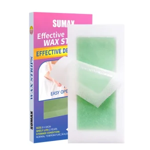 Private Label Oem One Second Quick Body Legs Hair Removal 40ct Wax Strips Paper and 6ct Body Wipesr for Men and Women
