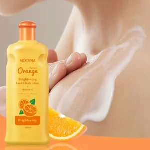 Private Label Orange Vitamin C Brightening Whitening Body Hand Lotion Moisturizing Factory 300ml OEM Body Lotion