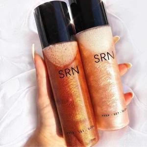 Private Label Organic Glow Body Shimmer Highlighter Tanning Oil Waterproof Bronzer Golden Shining Glitter Body Oil