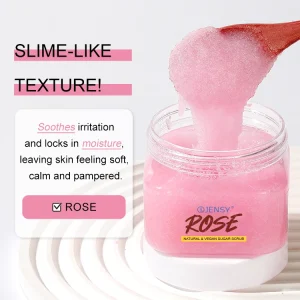 Private Label Organic Rose Shea Butter Smooth Skin Natural Fruit Exfoliating Sugar Salt Whitening Body Scrub