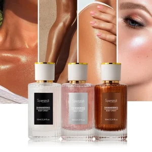 Private Label Organic Shimmering Hydrating Long Lasting Highlight Brighten Waterproof Dry Body Glow Shimmer Oil