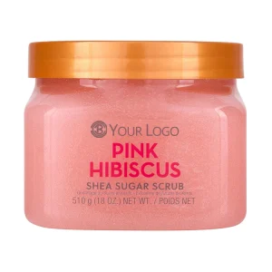 Private Label Organic Sugar Scrub Exfoliator Balance Whitening Feminine Wash Pink Hibiscus Body Scrub