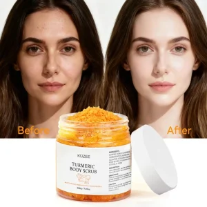 Private Label Organic Whitening Moisturizing Pore Deeply Cleansing Reduces Dullness Exfoliating Turmeric Body Scrub
