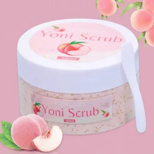 Private Label Peach Yoni Scrub for Vagina PH Balance Feminine Repair Whitening Vagina Body Scrub
