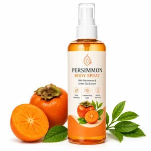 Private Label Persimmon Body Spray with Green Tea Extract Deodorizing Body Mist for Men Women