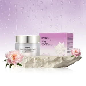 Private Label Recombinant Collagen Peony Youth Power Face Neck Cream Anti Aging Hydrating Glowing Skincare for Women