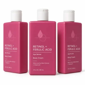 Private Label Retinol Ferulic Acid Body Cream Moisturizing Firming Anti Aging Body Lotion for Dry Rough Crepey Skin