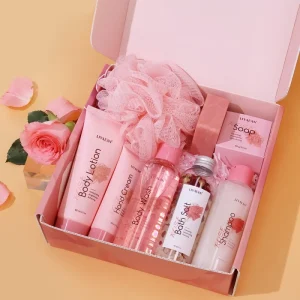 Private Label Rose Self Body Skin Care Moisturizing Hair Cleansing Shampoo Shower Body Wash Bath Gift Sets