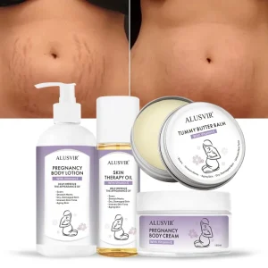 Private Label Safe Natural Organic Repairing Anti Stretch Marks and Scar Cream Stretch Mark Removal Cream Body Oil Skin Care Set