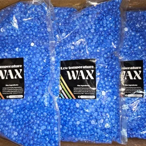 Private Label Shimmer Blue Rosin free 1kg Depilatory Wax Hair Removal Hard Wax Beans for Professional Salon