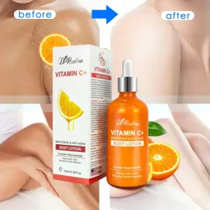 Private Label Skin Lightening Whitening Vitamin C Lotion & Lotions for Body Care Orange Scented All Skin Types