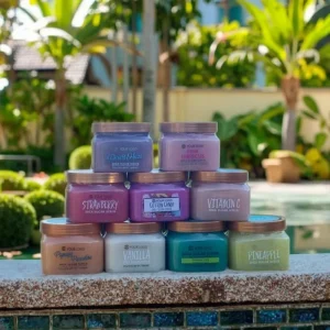 Private Label Skincare Set French Shower Gel Wash Exfoliating Mango Body Scrub